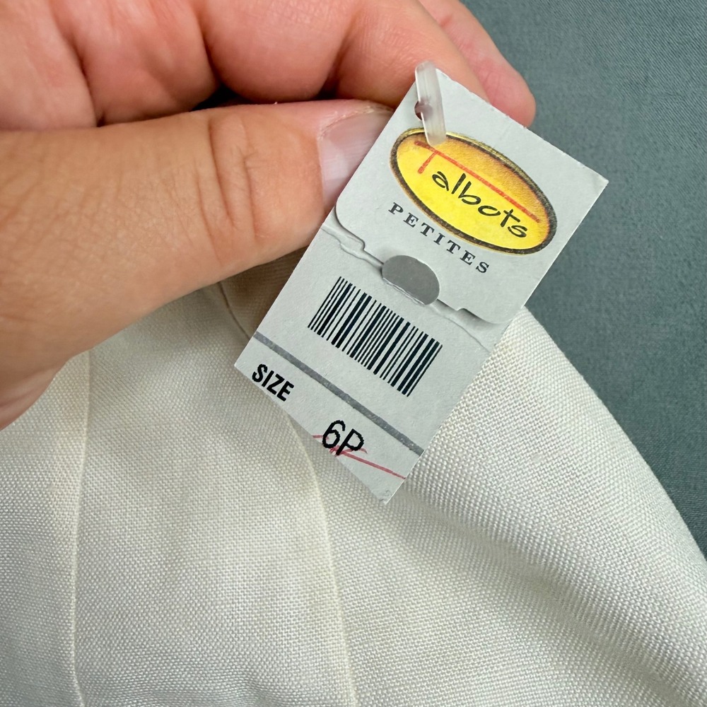 Talbots Petites White Linen Blend Maxi Skirt Size 6P Italian Fabric NWT - Picture 5 of 12